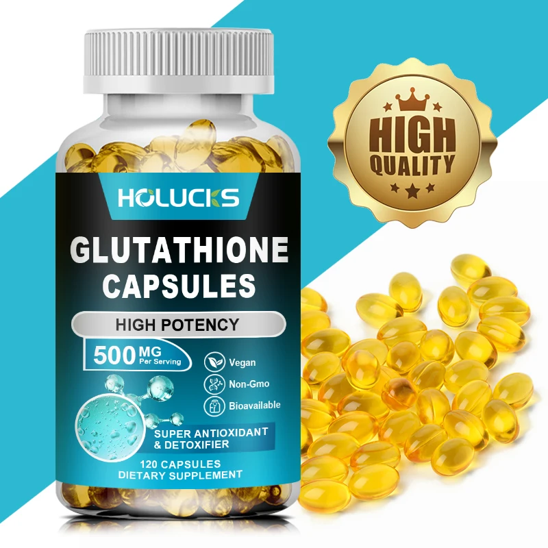 Glutathione Capsules | Highly Bioavailable Reduced Glutathione Supplement | Organic L-Glutathione Supplement for Antioxidant