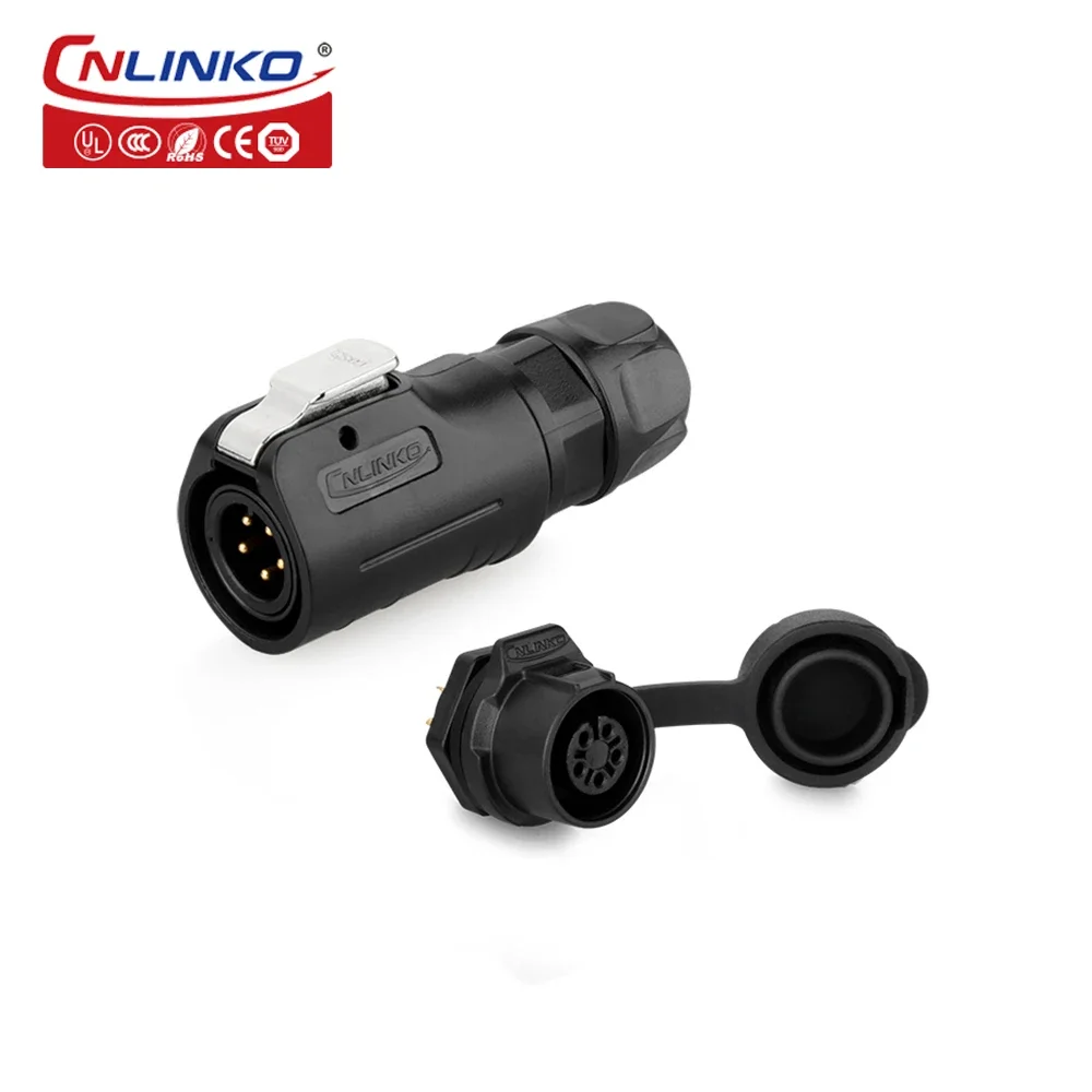 

CNLINKO waterproof LP12 male female 5 pin connector for industrial equipment