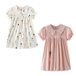 Jumping Meters New Arrival Fairy Tale Summer Princess Girls Dresses Short Sleeve Collar Hot Selling Toddler Kids Frocks Clothes