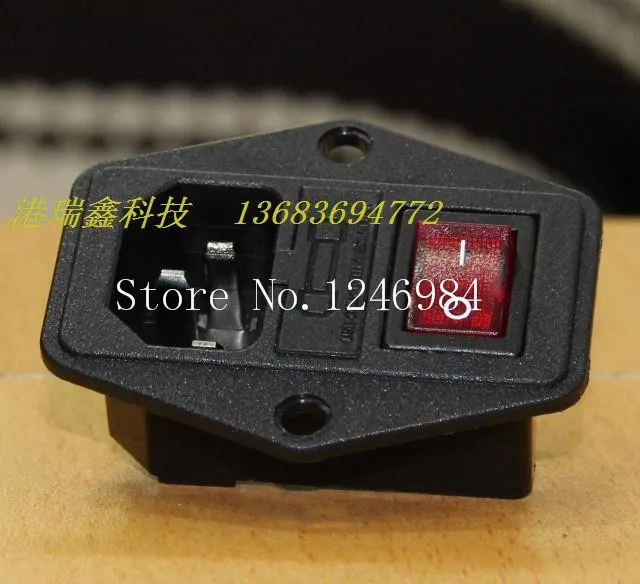 

[SA] JEC Розетка переменного тока переменного тока с треугольным тройным ремнем безопасности, красный переключатель JR-101-1FR-50 шт./лот