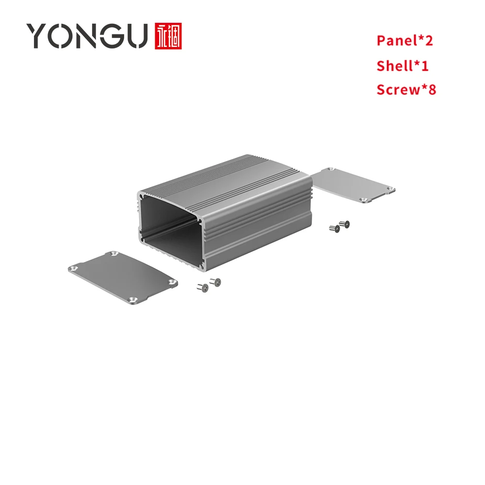 Caja de resistencia de fuente de alimentación personalizada, mecanizado CNC, disipador térmico, carcasa de chapa metálica, carcasa integrada de aluminio j08 63*37mm