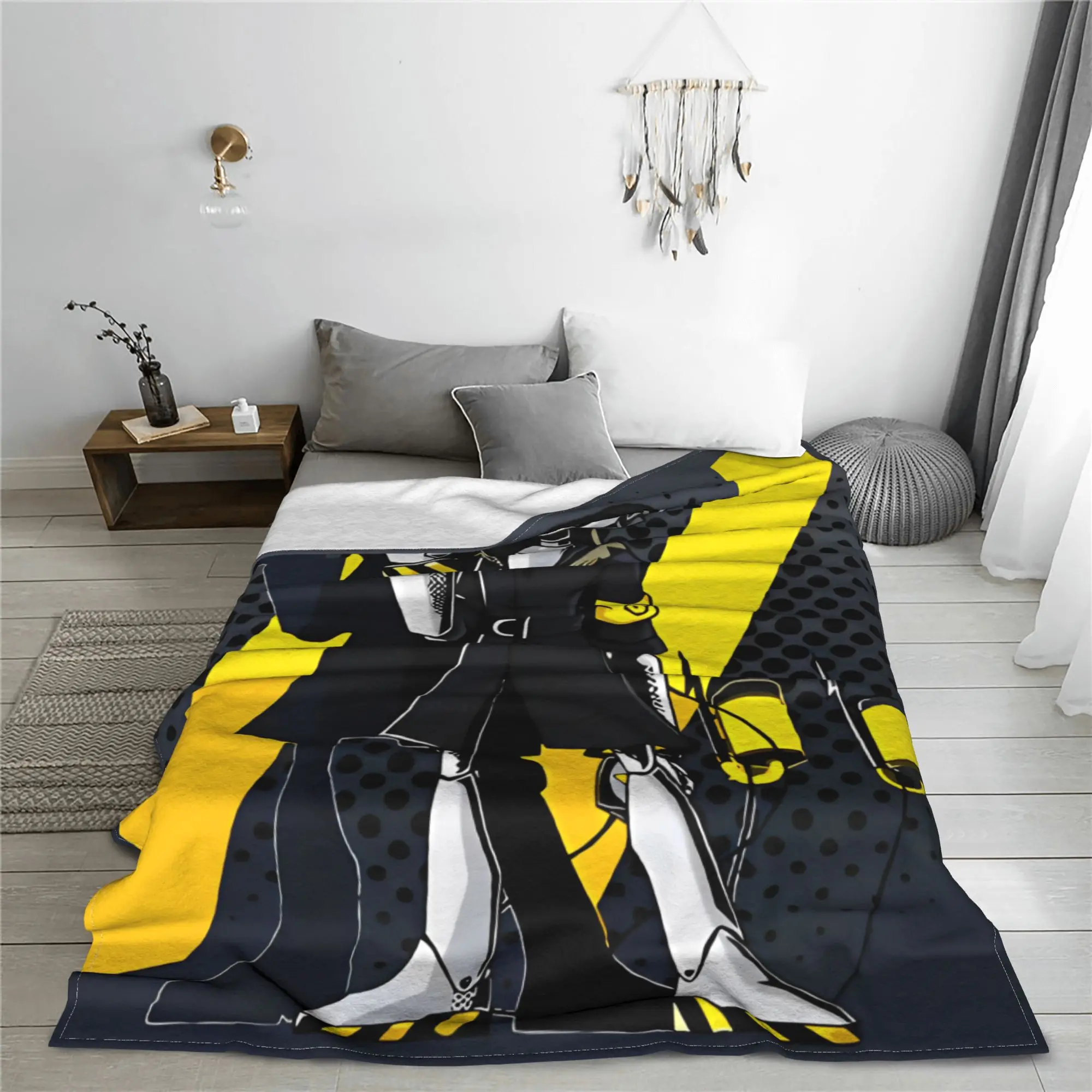 Murder Drones  Flannel Blanket Romance Comedy  Funny Throw Blanket for Home 125*100cm Rug Piece