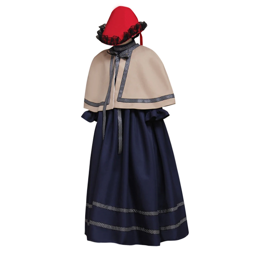 Christmas Carol Cosplay Victoria Charles Dickens Christmas Dress Women Christmas Cosplay  Costume Set Women Halloween costume