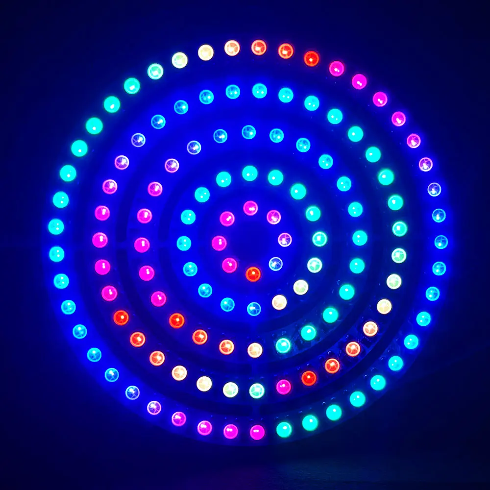 Imagem -05 - Rgb Full Color Anel de Pixel Redondo Módulos Faça Você Mesmo Led Circle Individualmente Endereçáveis Smd 5050 ic dc 5v Ws2812b