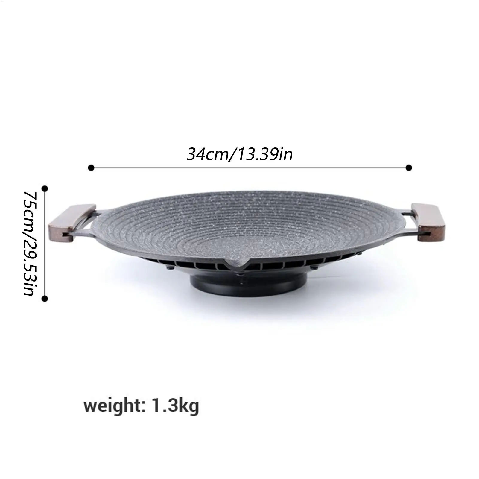 BRS مقلاة شواء كورية مع مقابض للتخييم غير لاصقة شواء صينية نزهة شواء مقلي سبائك الألومنيوم مخيم الشواء صينية عموم