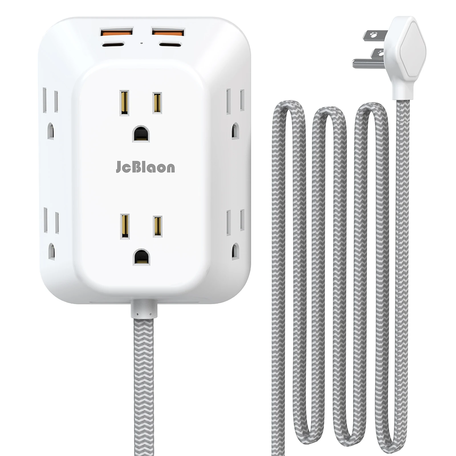 Power Strip with USB-C PD Fast Charging – US Plug Multi Outlet Extension Cord 1