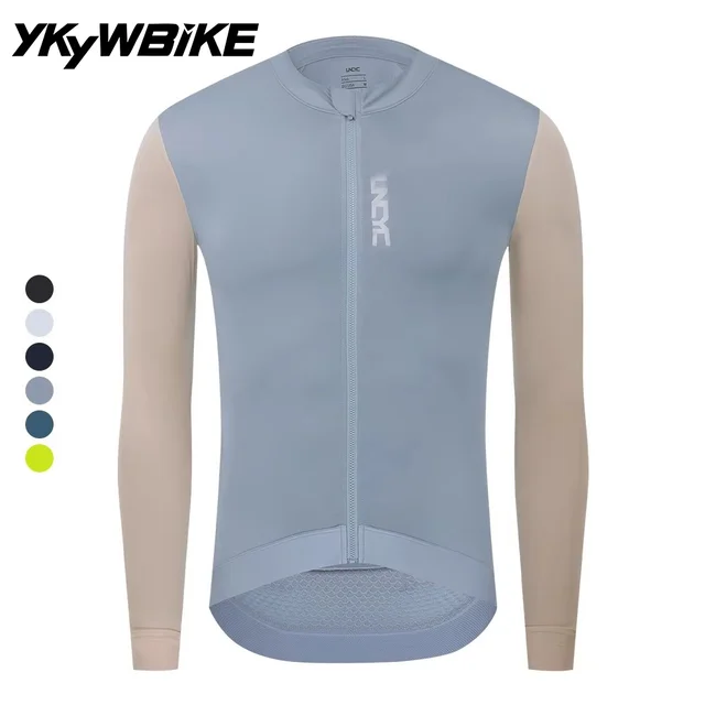 Koszulka rowerowa męska YKYWBIKE, wiosenna, z długim rękawem, pełna ochrona, koszulka na rower szosowy, koszulka rowerowa MTB, oddychająca odzież rowerowa