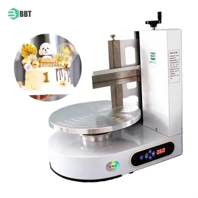 Commercial Cake Coating Machine Cake Maker Electric Making Icing Spreading Smoothing Decorating Machine Automatic