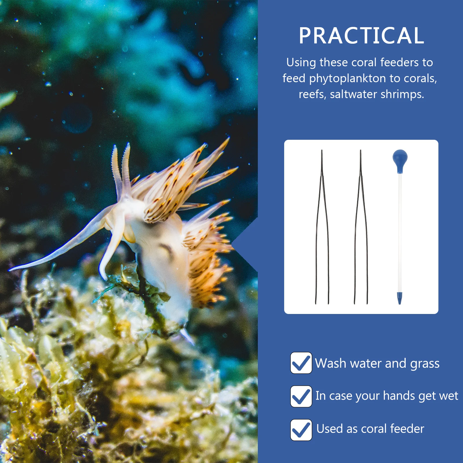 

1Set Fish Tank Cleaning Tools Coral Feeder Acrylic Tweezers Dropper Aquarium Feeding Water Cleaner Waste Remover