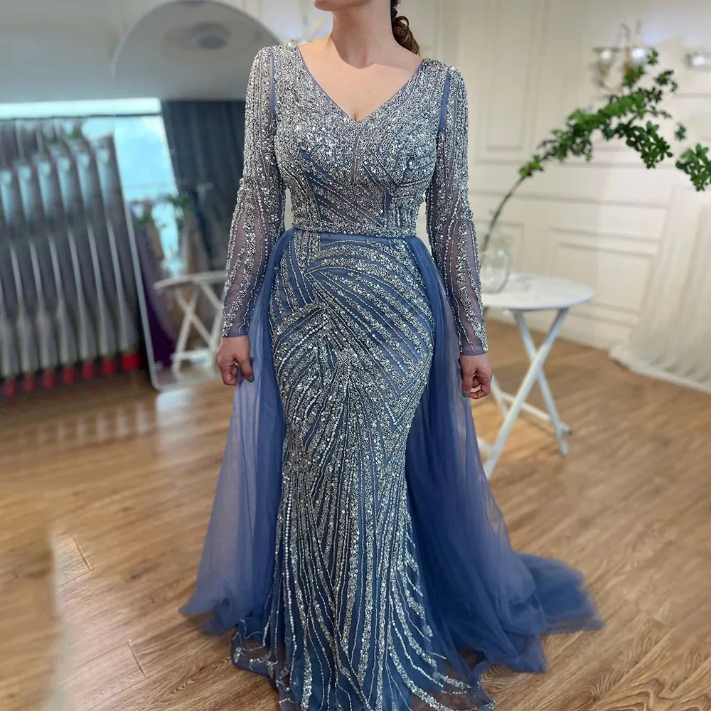 blue grey dresses Erin Halter Maxi Dress main image 0