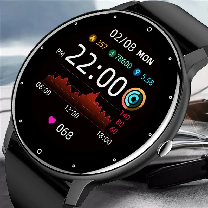 

Men's Smartwatch with Full Touch Screen Sport Fitness Functions IP67 Waterproof Bluetooth Connectivity for Android IOS