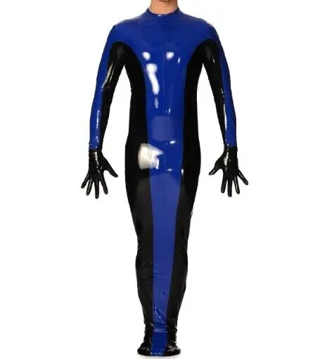 100% latex rubber cosplay black sleeping bag tight fitting jumpsuit   suit S-XXL