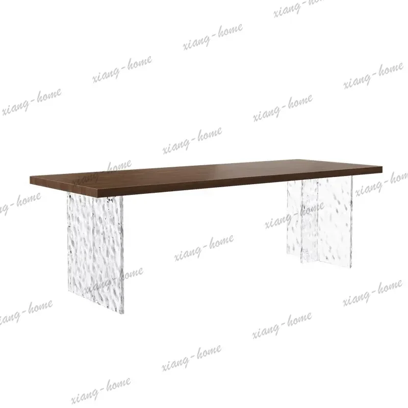 YJ Nordic Acrylic Water Ripple Floating Table French Vintage Living Room Dining Room Table Villa Home Furniture Mesa Flotante FY