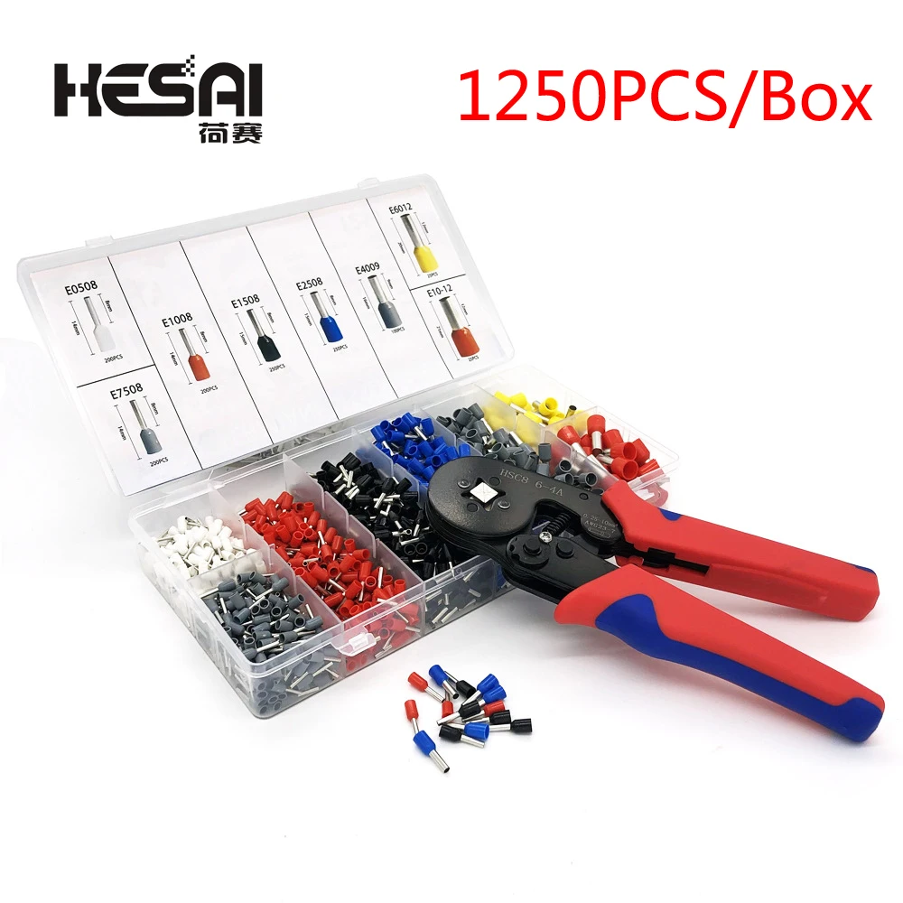 

Tubular Terminal Crimping Tools Mini Electrician's Pliers Hand Tools HSC8 6-4 0.06-10mm² 28-7AWG High Precision Pliers