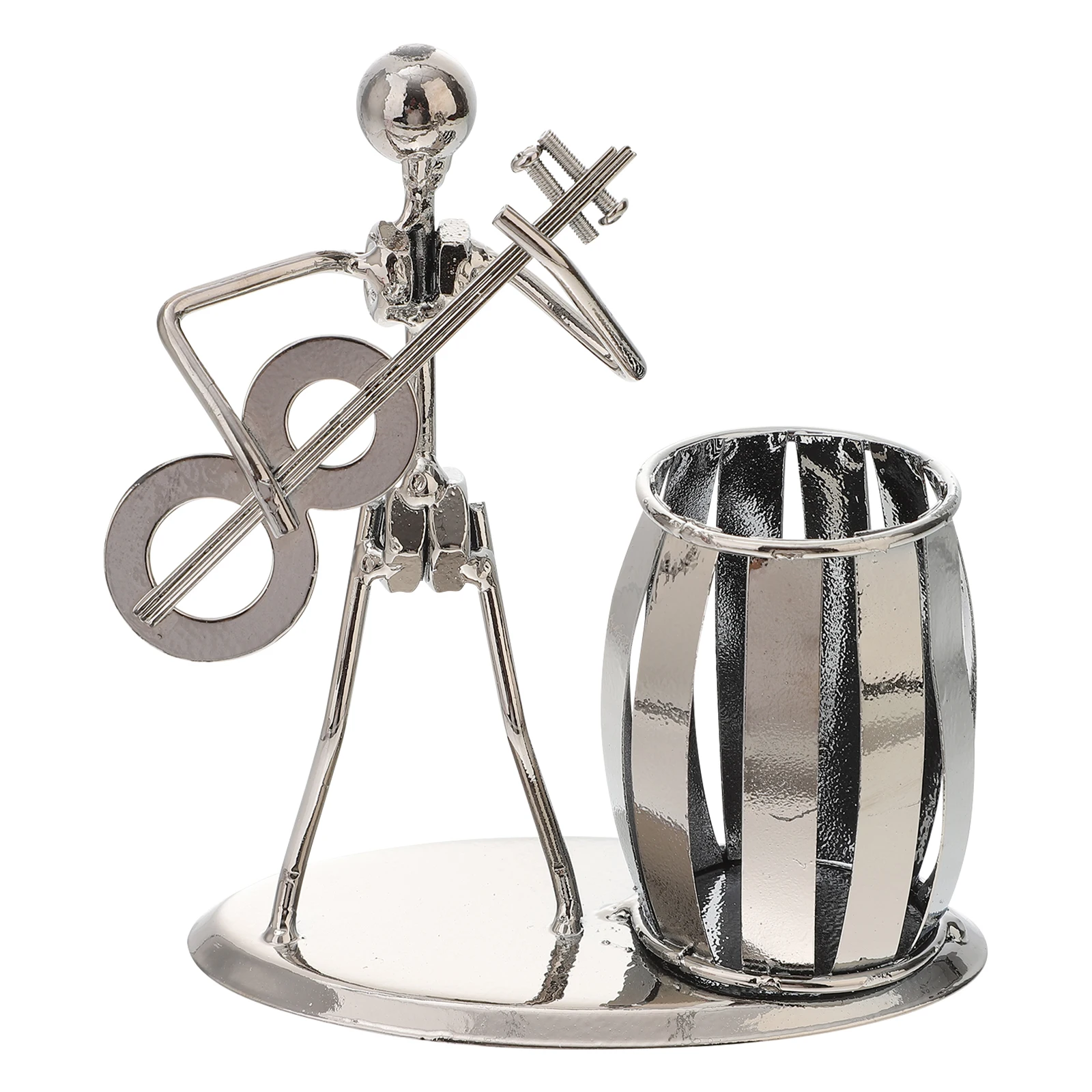 

Gorgeous Iron Pen Holder Desk naments Guitar Decor Accessories Music Gifts for Men Home Office Supplies