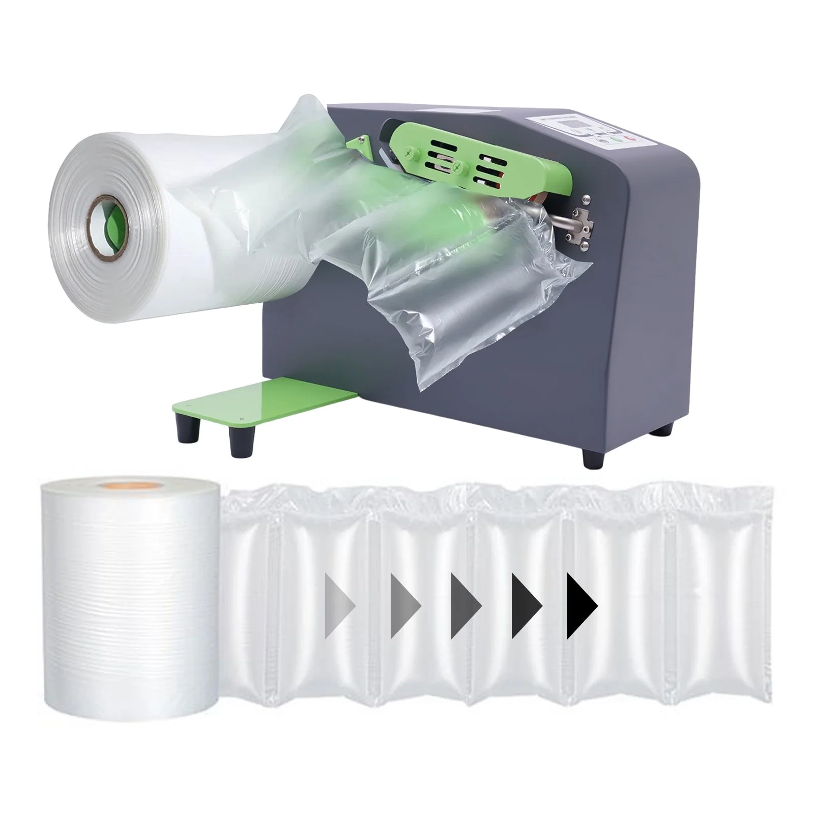 HY-02 Fanpak Desktop Easy Operation Automatic Cost-effective PE Air Cushion Machine for Air Pillow Bag Tubes Bubble Film 1 Year
