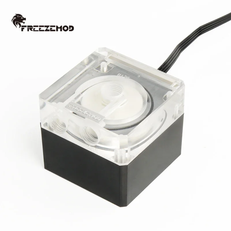 Pompa dell'acqua silenziosa per dissipazione del dispositivo di raffreddamento dell'acqua industriale FREEZE da 24 V. La tensione 24 V supporta l'ascensore PWM da 3,5 metri. PU-FS4PR