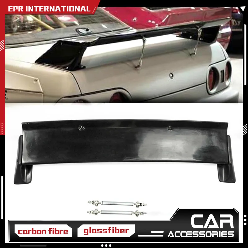 

For Nissan Skyline R32 GTR GT-R ROB Style Fiberglass Rear Spoiler(Include Support Rod) FRP Fiber Glass Trunk Wing Splitter Lip