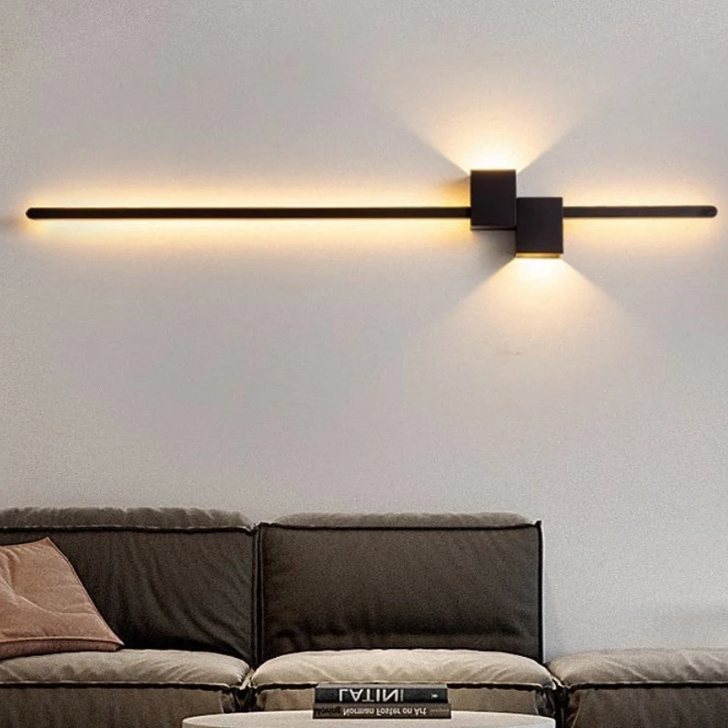 Led Wall Lamp Modern Long Light for Home Bedroom Living Room Surface Mounted Hotel Background Wall Sconce Lighting Fixtures