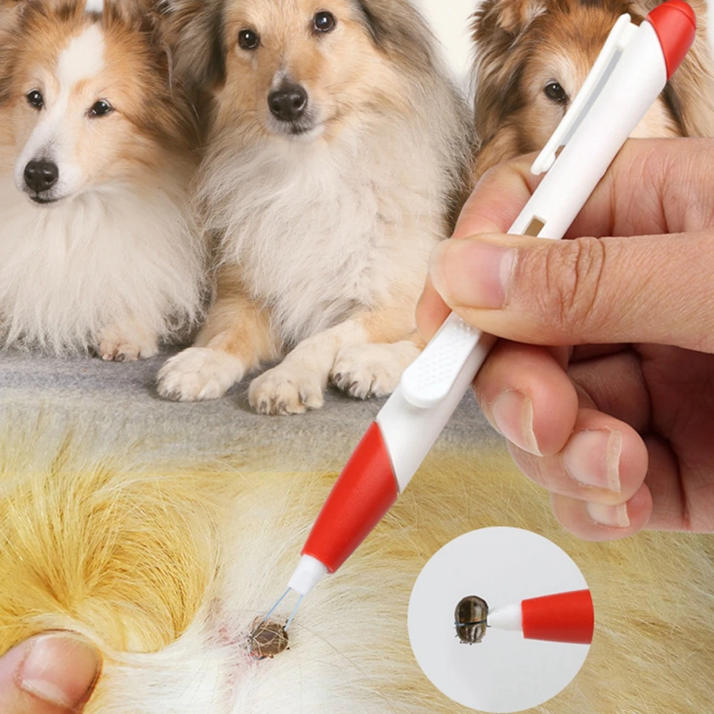 Pet Bug Catching Pen Dog Cat Beauty Bug Catcher Pet Pen Tick Remove Tool Clip to Remove Ticks Pen Cat Dog Grooming Accessories