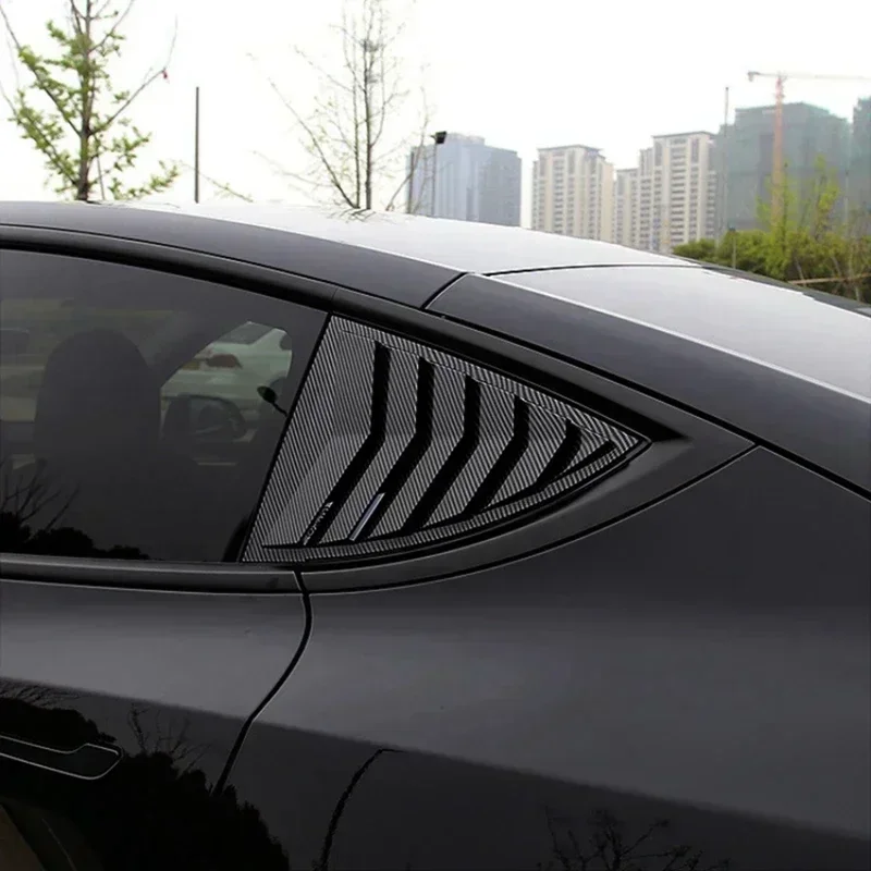 For Tesla Model 3+ Rear Side Blind Window Rear Triangle Window Spoiler Louver Carbon Fiber New Model3 Highland 2024 Accessories view 4