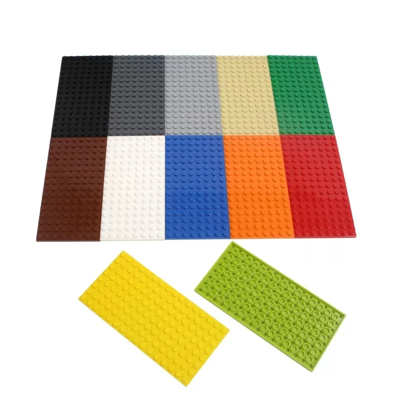 5-teiliges Puzzle-Block-Bodenplatten-Set - 8x16 Bausteine für Kinder, Kreatives DIY-Konstruktionsspielzeug-Zubehör, Bausteine-Wand