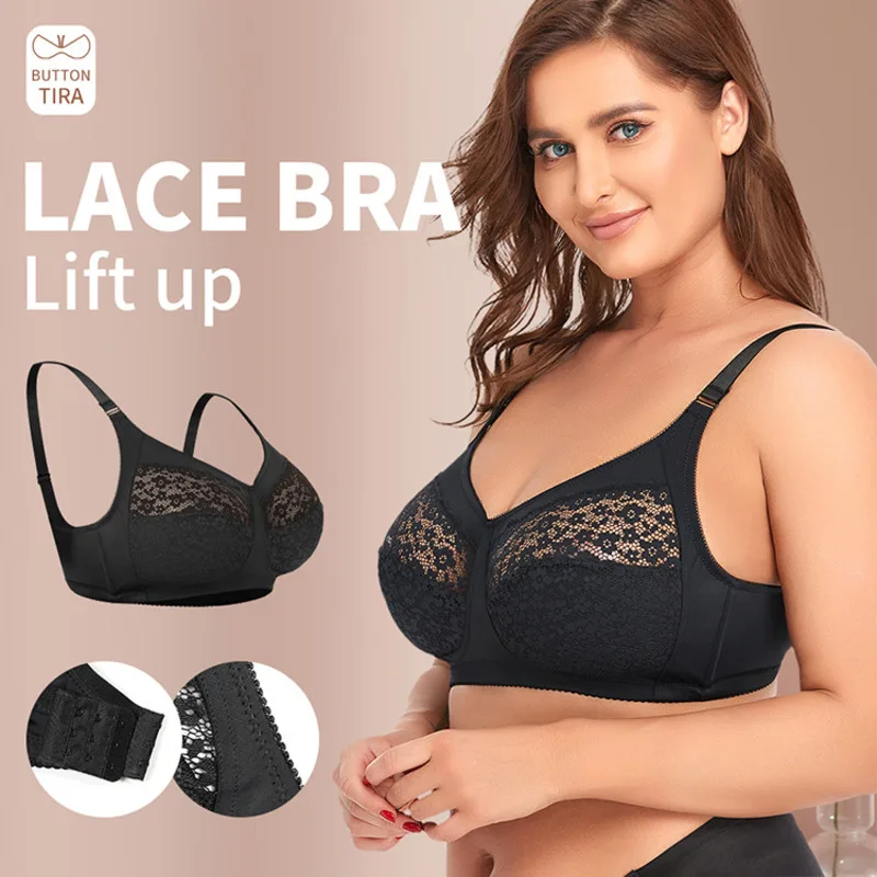 

Full Coverage Cups Brassiere Plus Size Push Up Bras Women Deep Cup Bra Hide Back Underwear Shaper Sexy Lingerie Thin BCDEF Cup