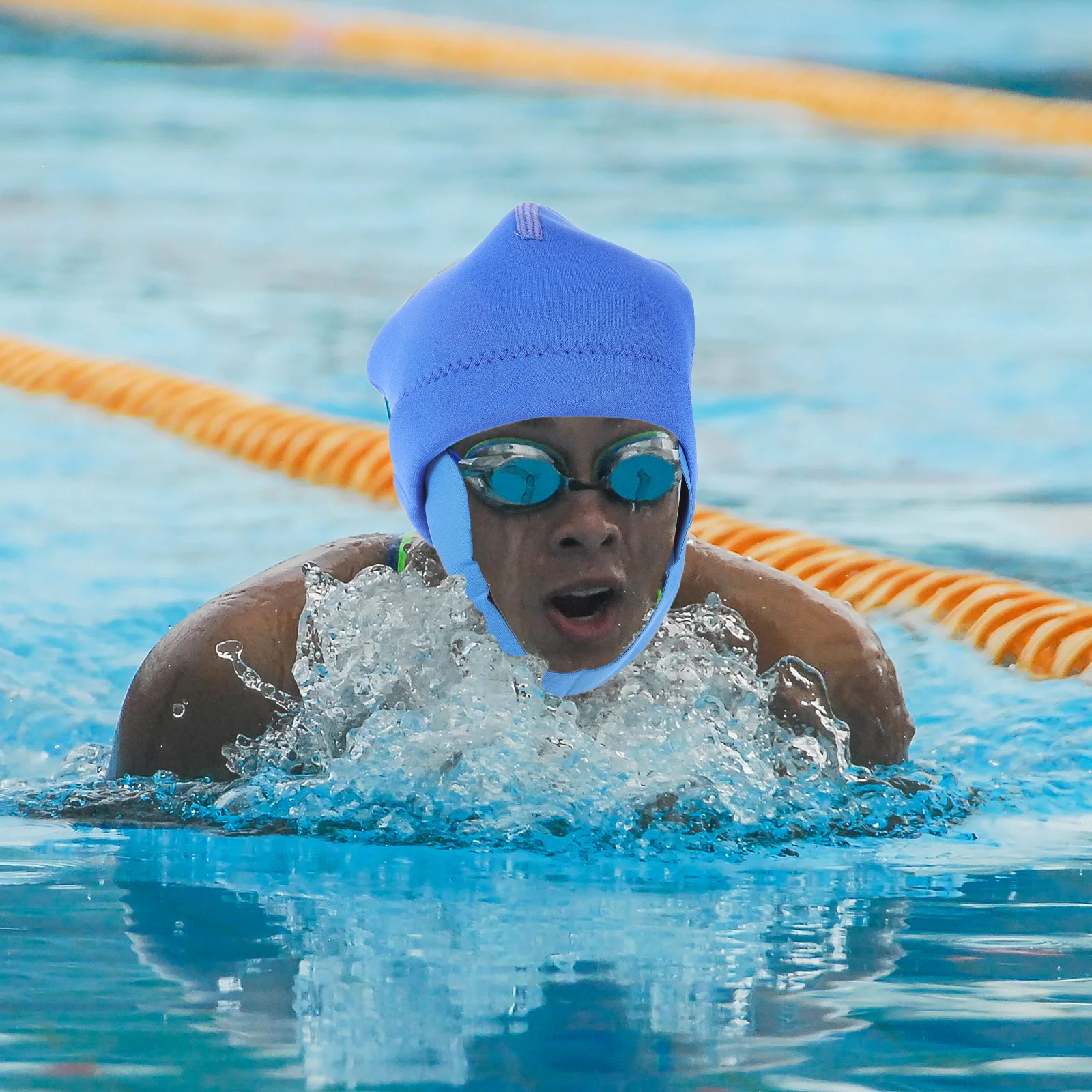 1 قطعة السباحة مع سلسلة الأشرطة للرجال قبعة السباحة تصفح هود الغوص والعتاد الغوص قبعة تصفح هود قبعات مع سلسلة حزام