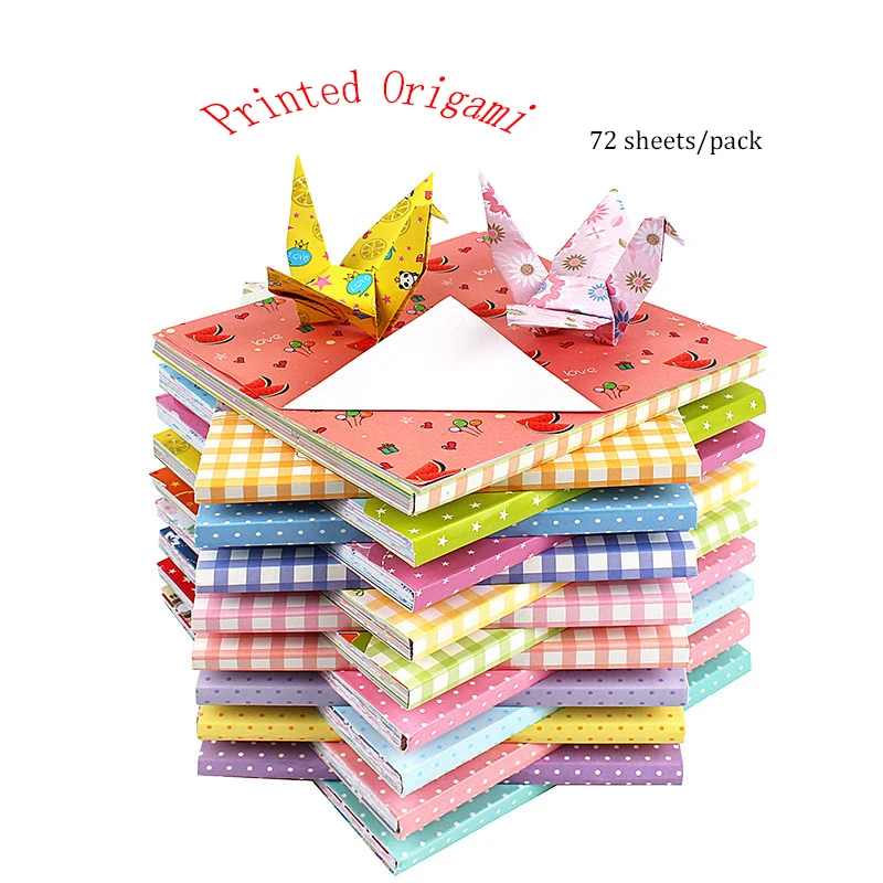 

14.5CM Square Floral Thousand Paper Crane Origami Pattern Color Paper Diy Handmade Paper Single-side Printed Color Paper DIYZ014