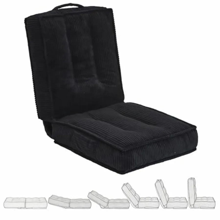 

Adjustable Floor Chair with Back Support, 6-Position, Folding Japanese Meditation Tatami Chair, Comfy Gaming Chairs for Adults,