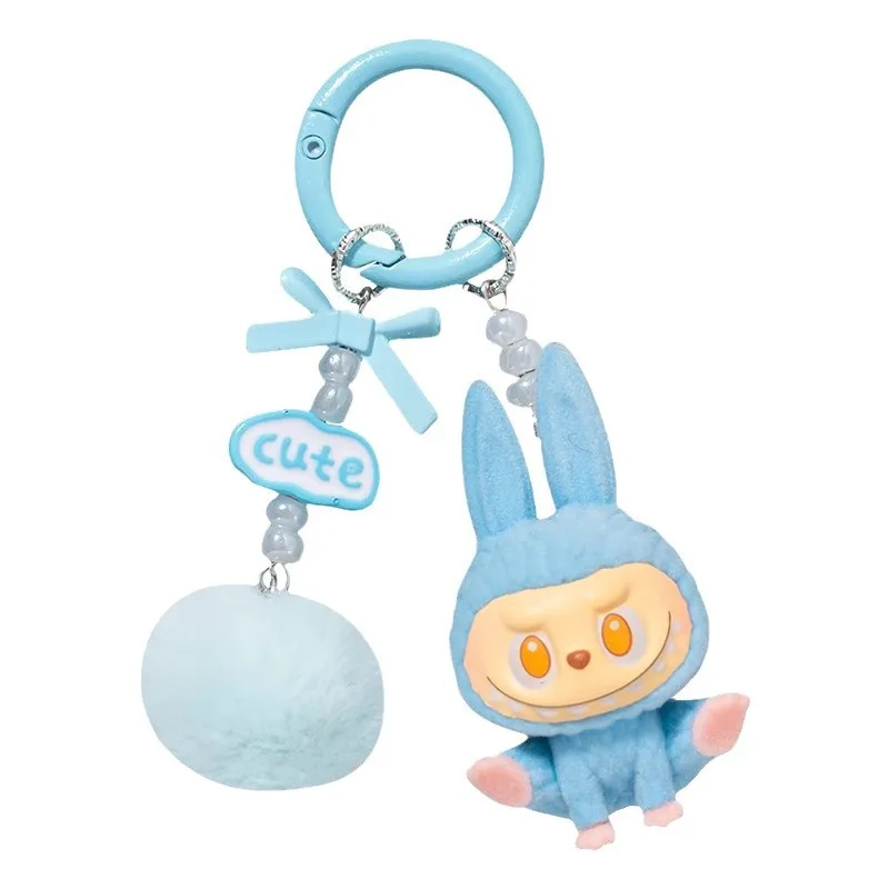 Labubu ขี้เกียจโยคะ Series พวงกุญแจน่ารักตุ๊กตาทําด้วยมือตุ๊กตาเด็กของเล่นตกแต่งของขวัญวันเกิดปีใหม่ของขวัญวันเด็ก
