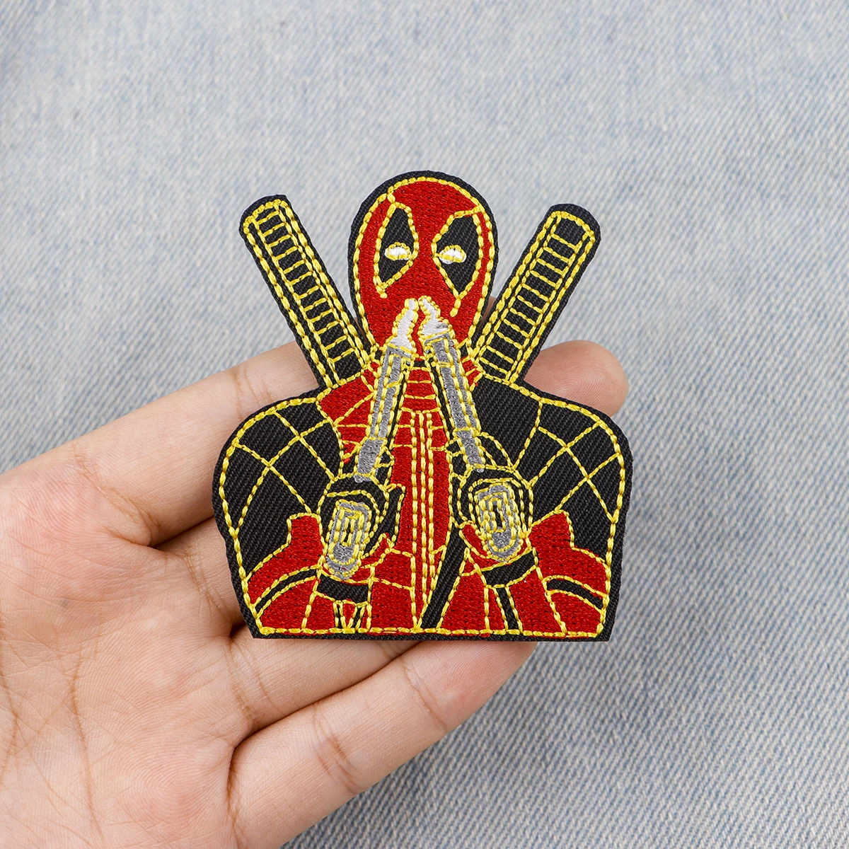 Cool Man Embroidery Patch Movie Hero Iron On Patches For Clothing Cartoon Thermoadhesive Patches On Clothes DIY Sew Badges