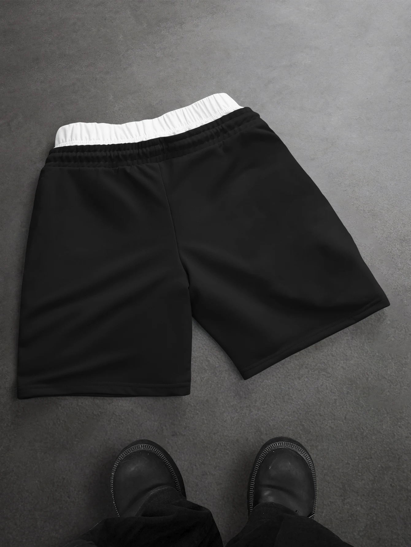 Men's Loose Streetwear Angel Wing Dream Maker Letter Graphic Drawstring Shorts Polyester Elastic Waist S‑2XL