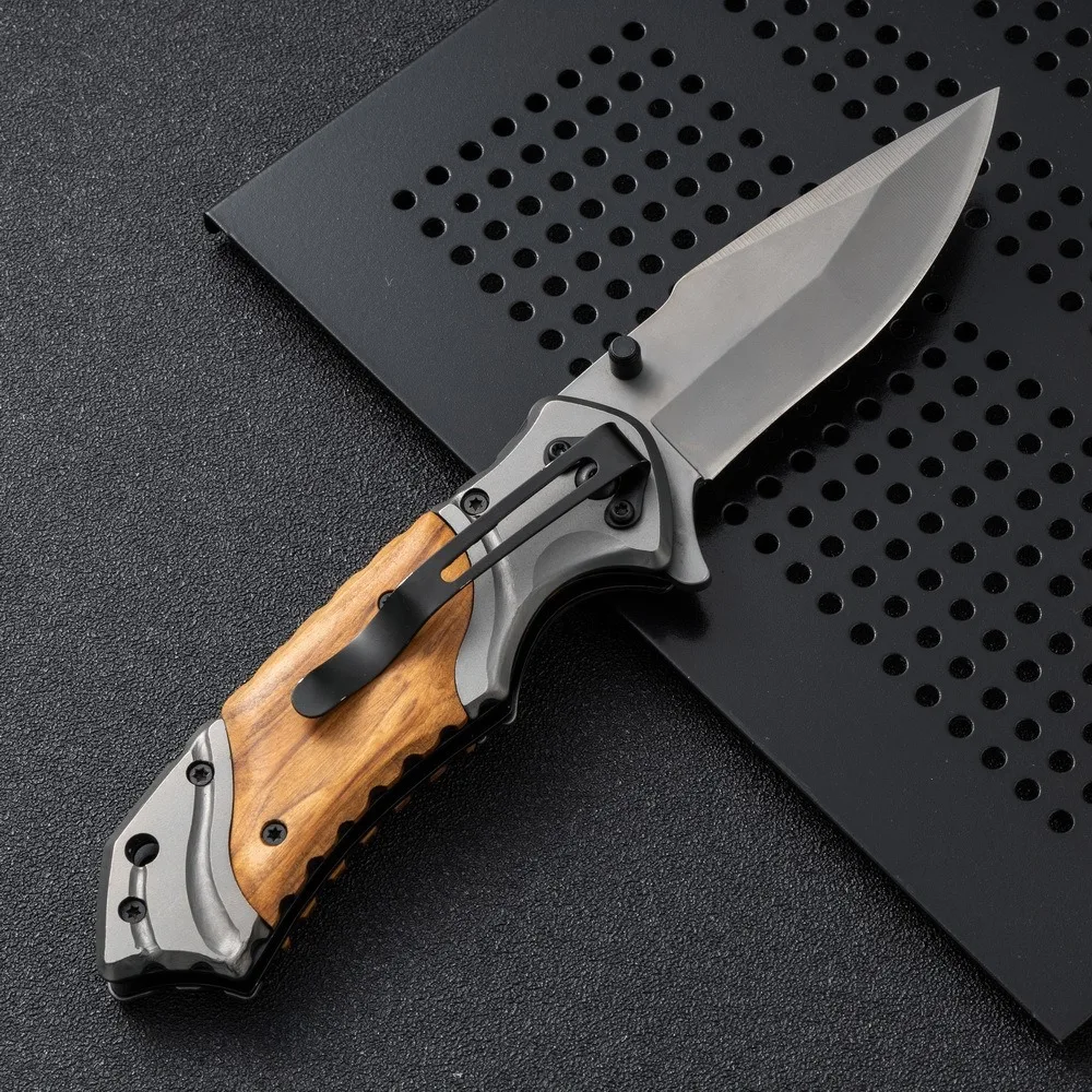 1pc Sharp Cutting Knife, High Hardness Military Tactical Knife, Suitable for Camping Hiking Cutting Knife and Survival Knife