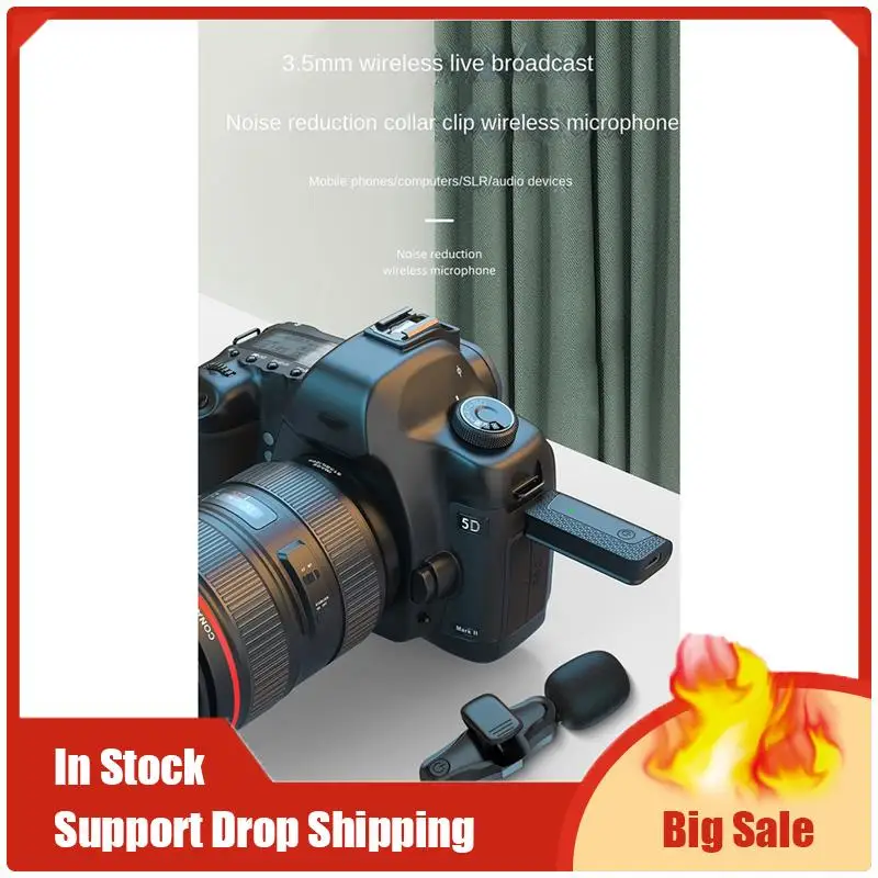 K35pro 무선 마이크 카메라 휴대 전화 녹음 용 라 발리에 마이크 사용하기 쉬운 비디오 스피커 헤드셋