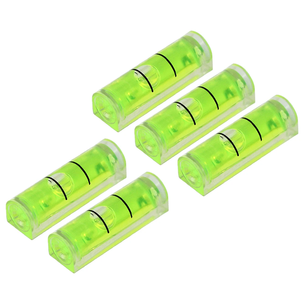 Set of 5 Level Bubble Brackets Square 8x8x26mm for Balance Measuring and Horizontal Hanging Use with Accurate Internal Fit