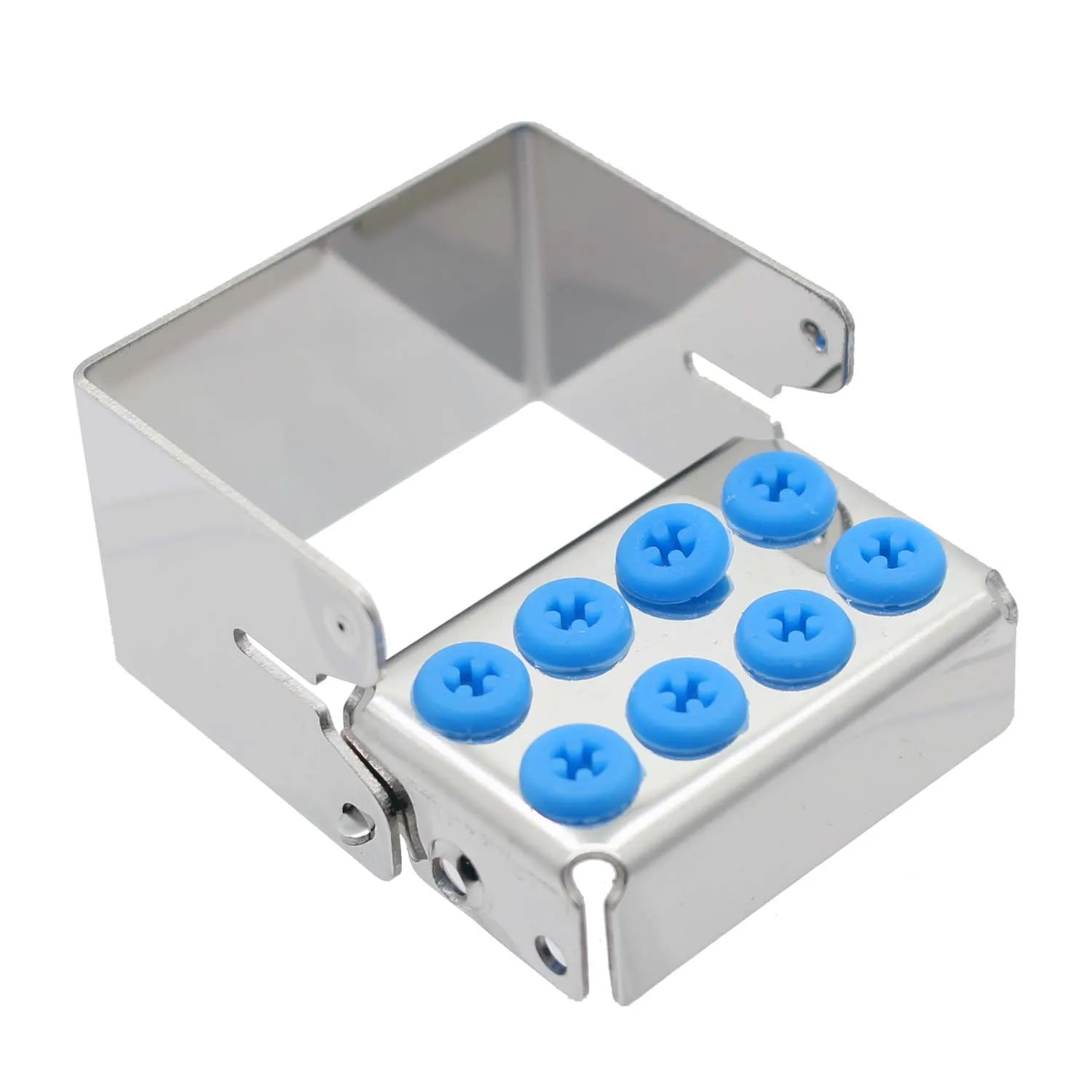Dental Metal Holder 8 Autoclave Sterilizer Case Burs Autoclave Sterilizer Case Endo File Disinfection Box For Oral Care Tools