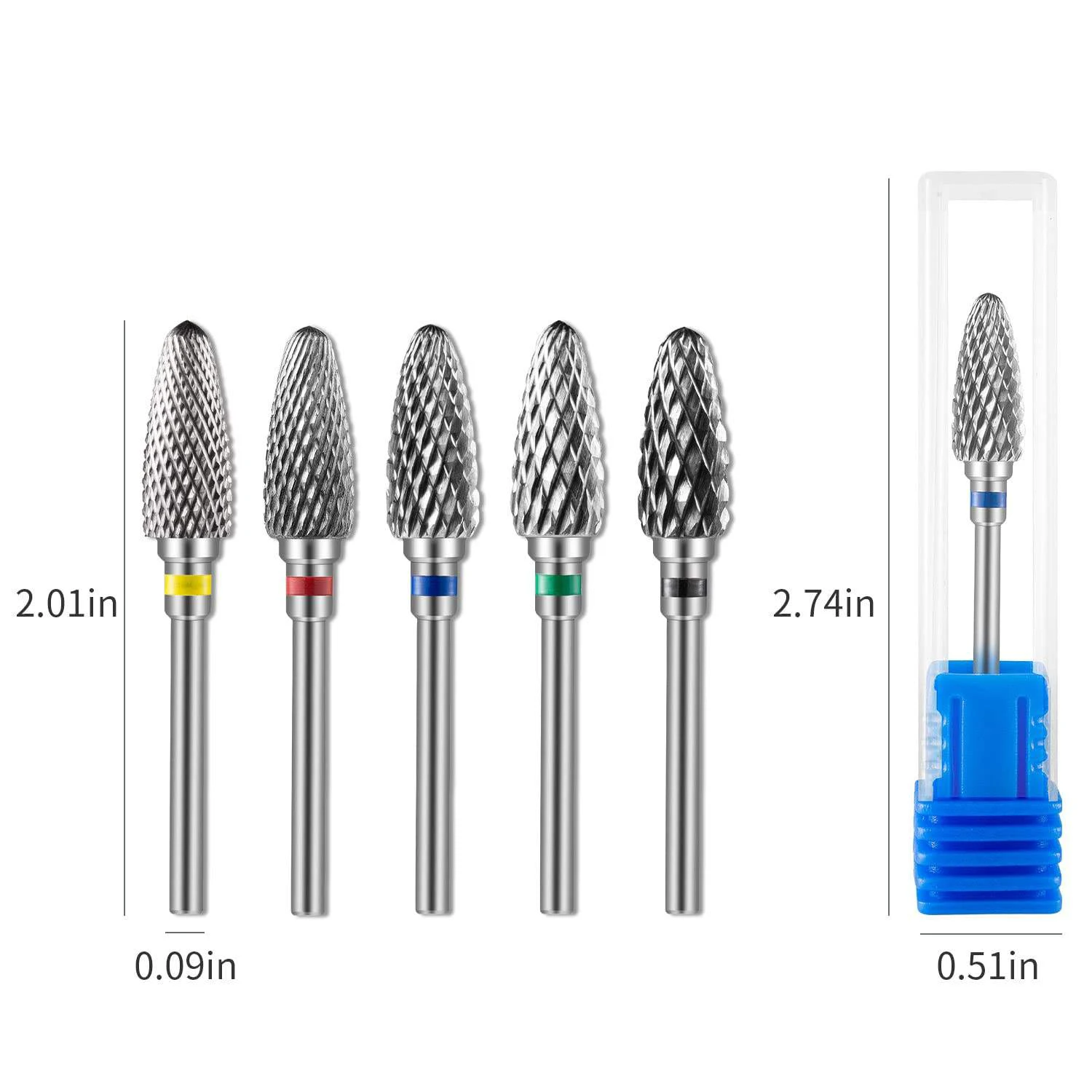 1/5Pcs Tungsten Steel Nail Drill Bit - A Professional Nail Tool for Removing Nail Gel and Filing Professional Nail Art Tools