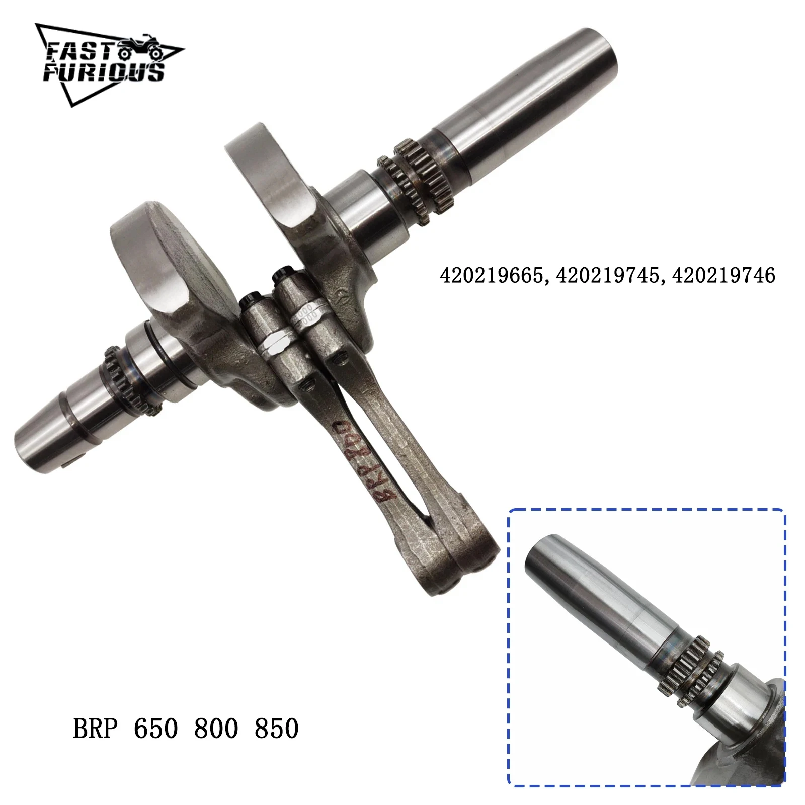 

Crankshaft Assembly for BRP Outlander quad go kart Odes 800 ATV UTV 800 2006-2015 420219665 420219745 420219746