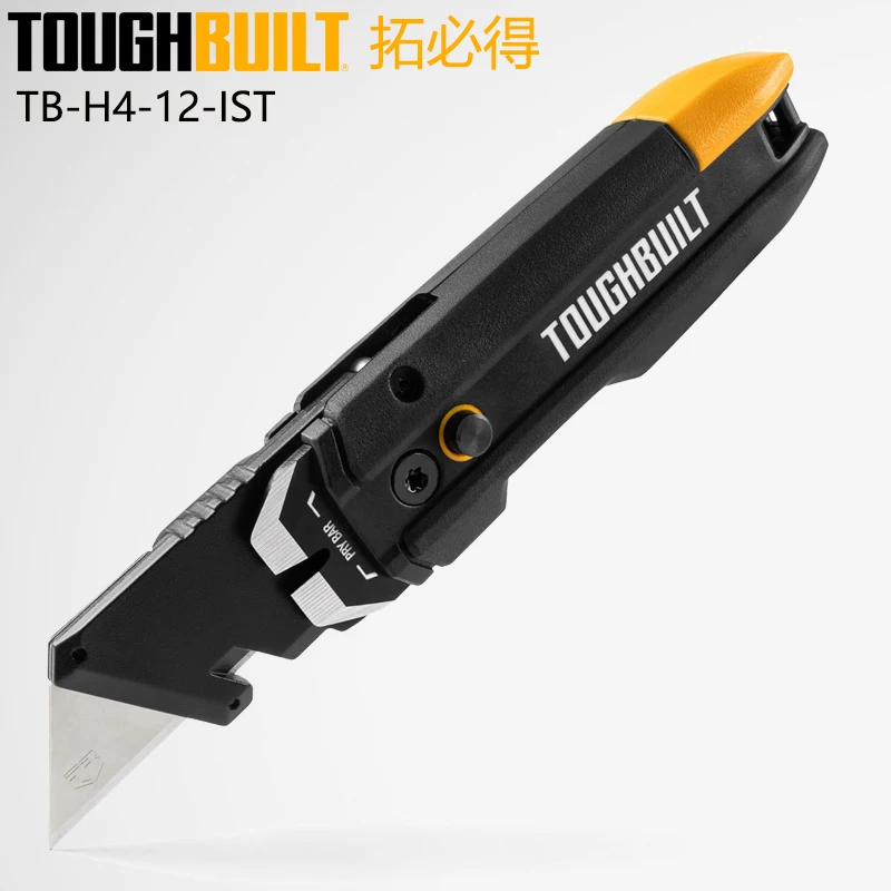 TOUGHBUILT TB-H4-12-IST Pry Bar Utility Knife With Storage 3 Blades Quick Flip Included Multi-function Hand Tools