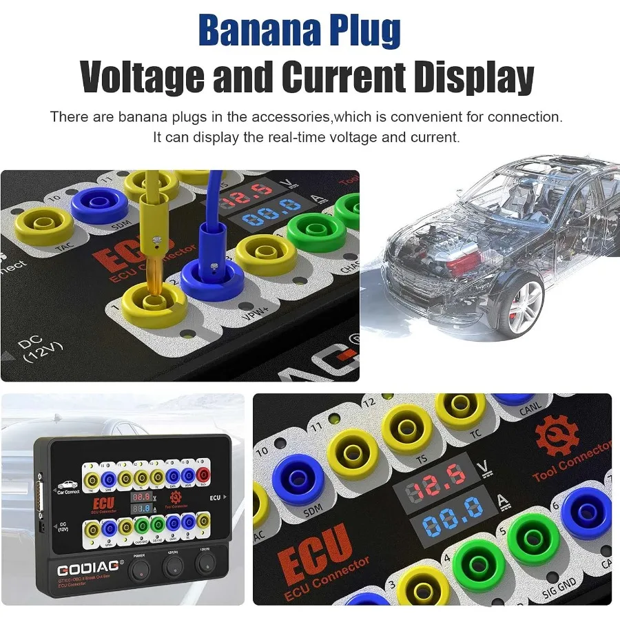 GT100+ OBDII Breakout Box Advanced OBD and CAN Protocol Detector for ECU Bench Testing and Car Diagnostics in Automotive
