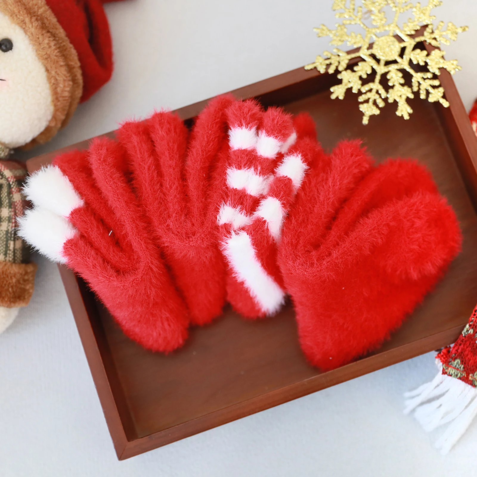1-6 Years Toddler Christmas Socks Non-Slip Floor Socks Winter Warm Fuzzy Crew Socks for Kids Girls Boys