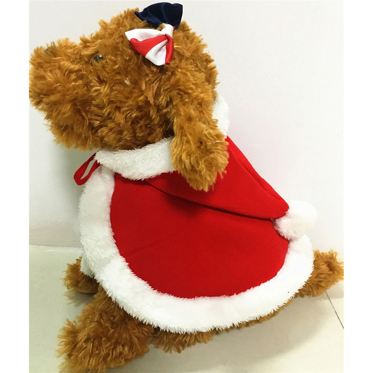

Dog Cat Christmas Clothing Hooded Cape Red Size S M Warm Winter Pet Clothes Costume Thick Durable Dog Hooded Costume