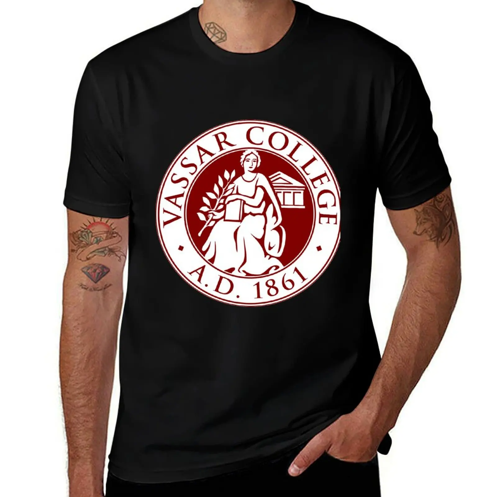 Vassar Permanent Sticker T-Shirt Lightweight Sport Basic T-Shirt
