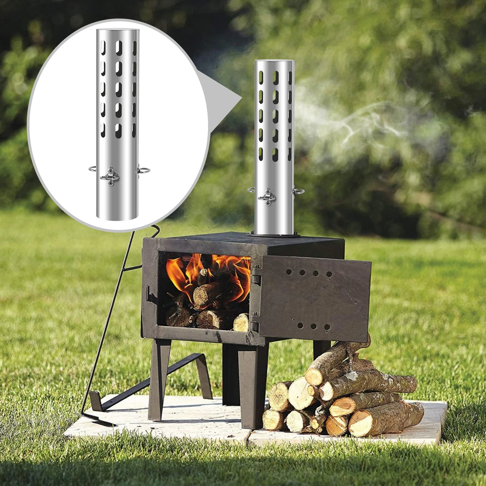 Camping Tent Stove Chimney Par - Charcoal Chimney Starter recension och pris