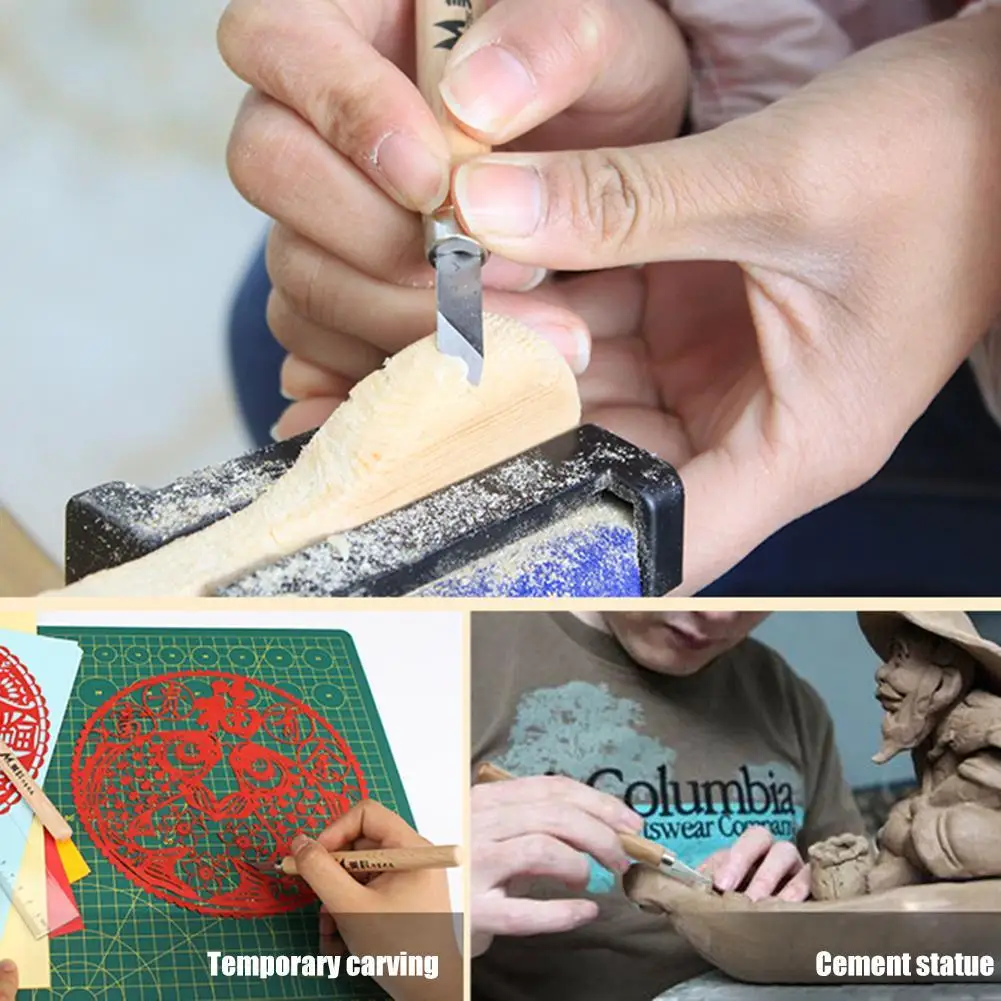 

Cutter Wood Carving Tool Woodcut Scorper Sets Woodworking Chisel Graver for Household Wooden Accessories