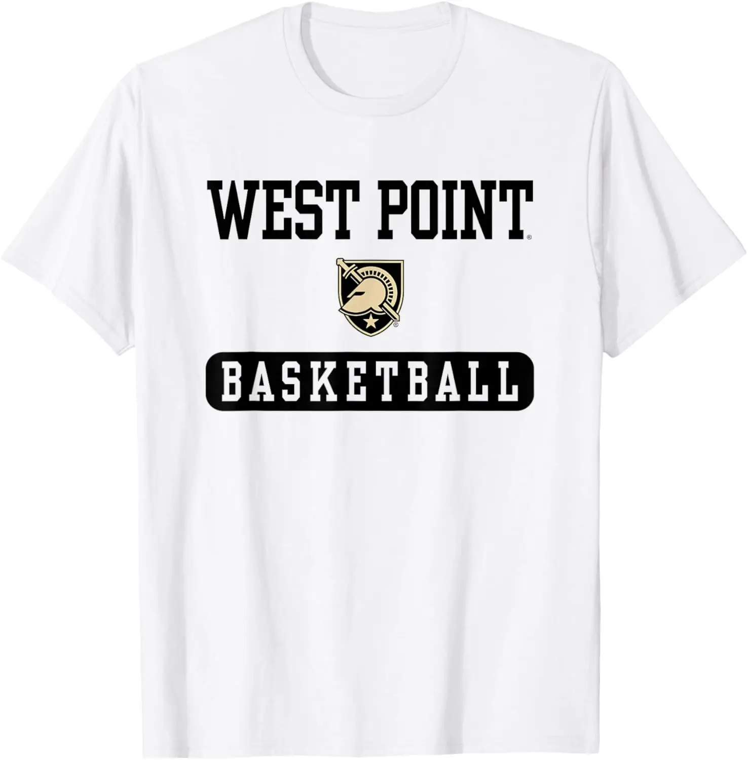 Army Black Knights Basketball Officially Licensed T-Shirt 100% Cotton Trendy Y2K Short-Sleeve Tee-Soft, Quick-Drying,