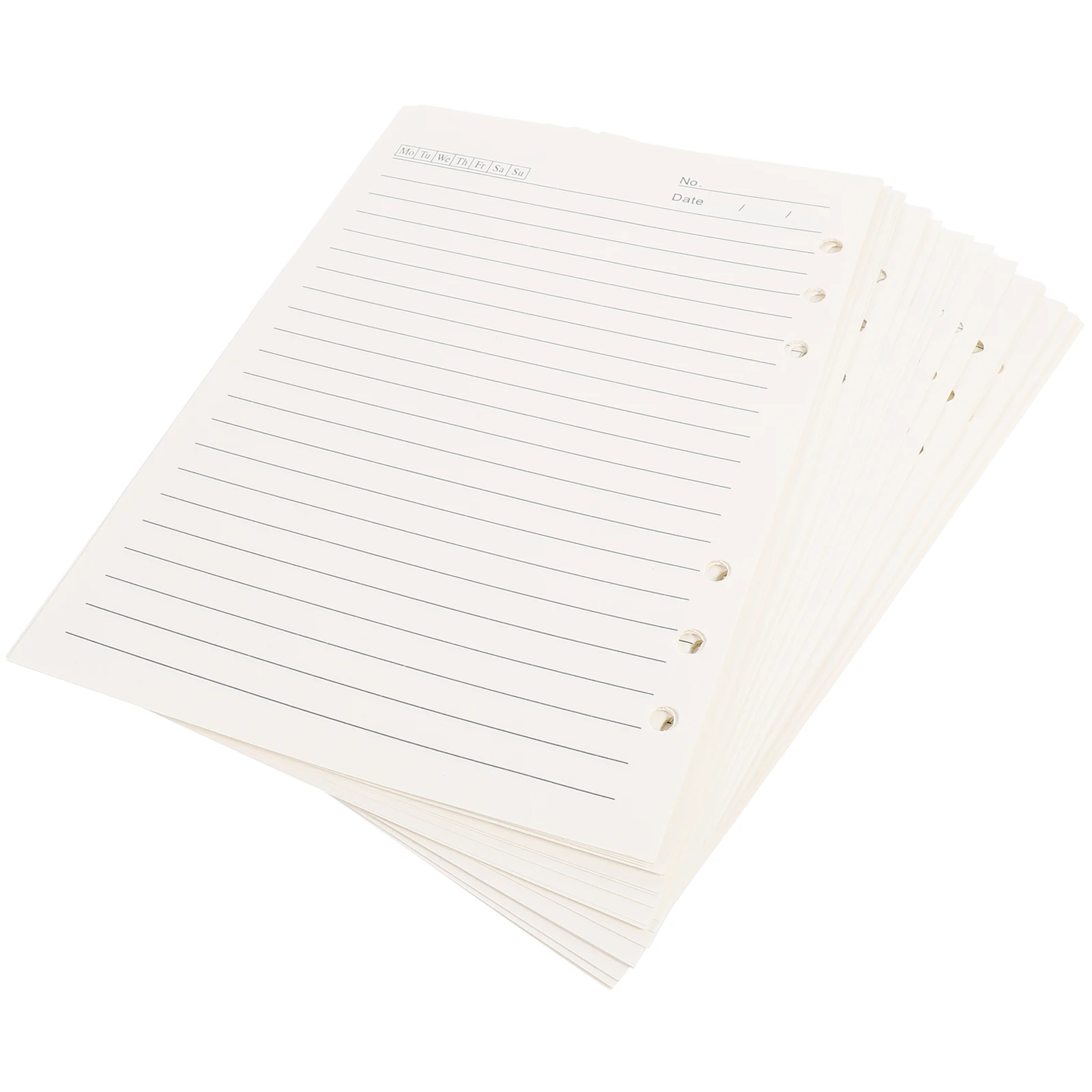 

5 pcs Loose-Leaf Refill Paper 6 Hole Notebook Replacement Loose-Leaf Refill Paper Core Papers Smooth Writing Drawing