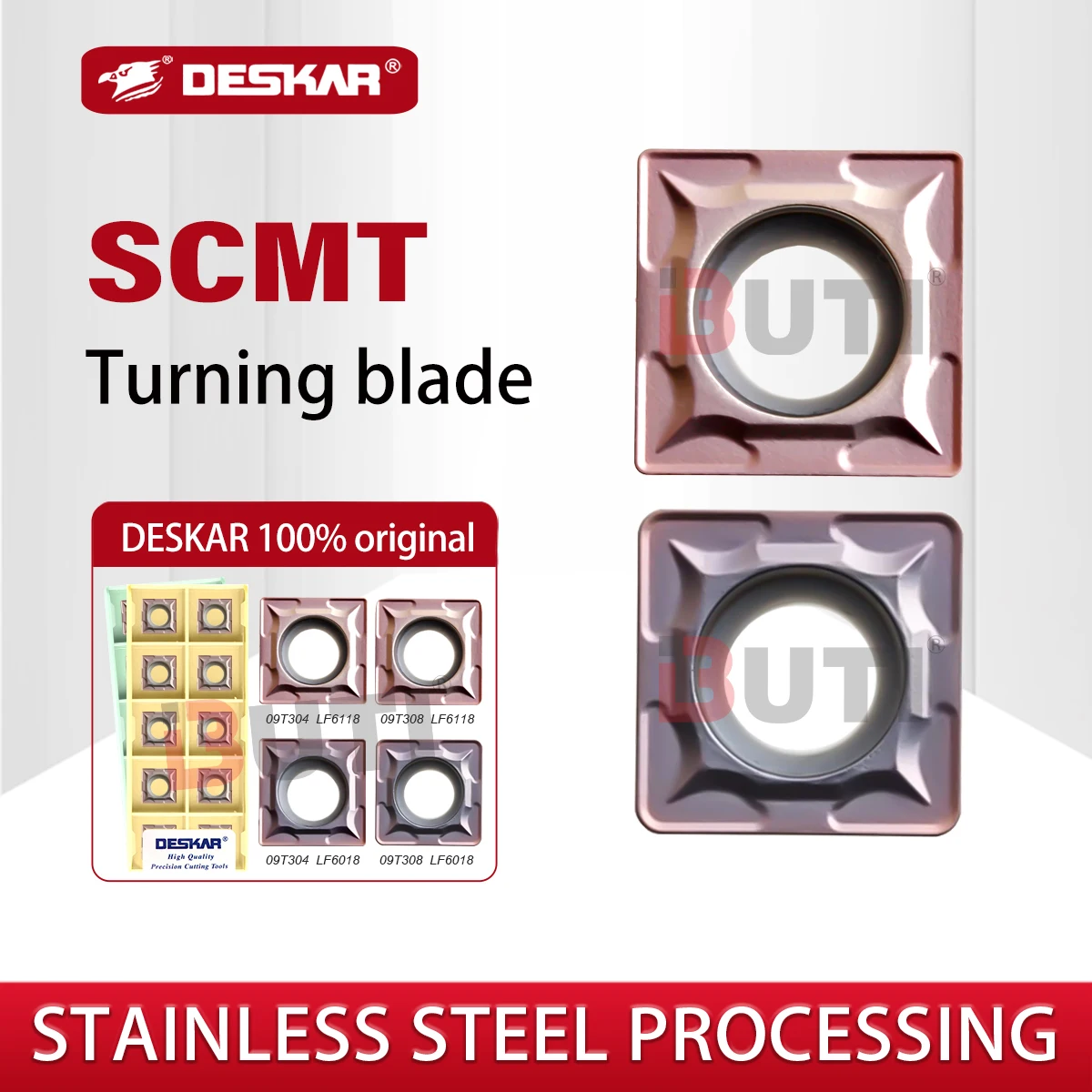 

DESKAR 100% Original Carbide Blade SCMT09T304 SCMT09T308 LF6018 LF6118 Lathe Cutter Inner Hole Turning Tool For Stainless Steel