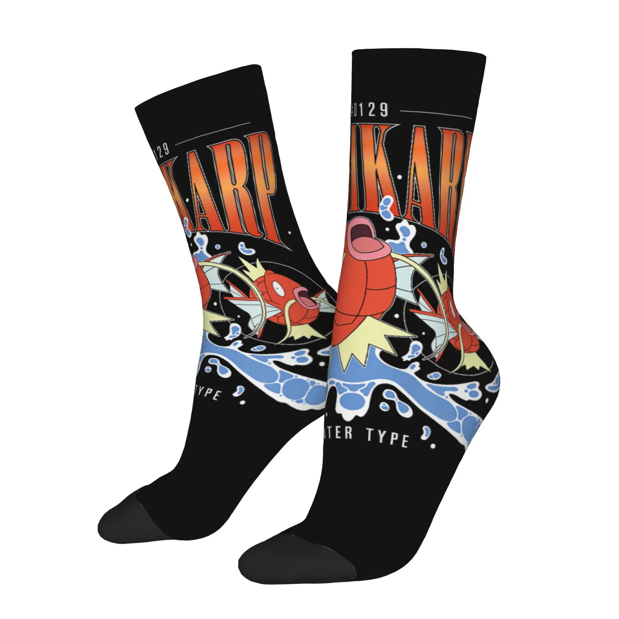 sports socks Pokemon   Magikarp Water Type Retro Bootleg Vintage  Street Style Novelty Seamless Crew Crazy Sock